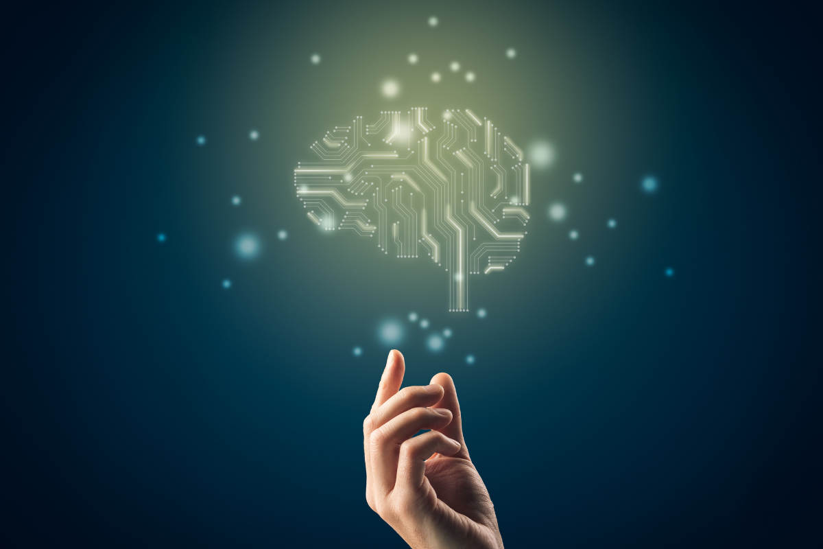 Grafik intelligentes Licht mit Hand